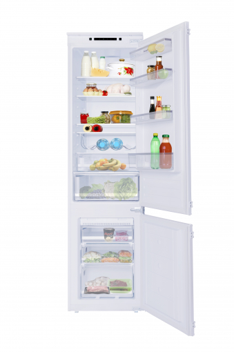 Уцененный двухкамерный встраиваемый холодильник Weissgauff WRKI 195 WNF (25068) (код:424347)