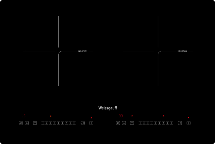 Индукционная варочная панель уценённая Weissgauff HI 412 H (26379) (код:427772)