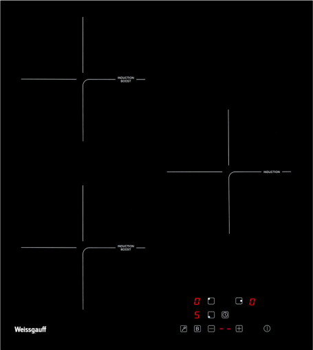 Индукционная варочная панель уценённая Weissgauff HI 430 B (28663) (код:423276)